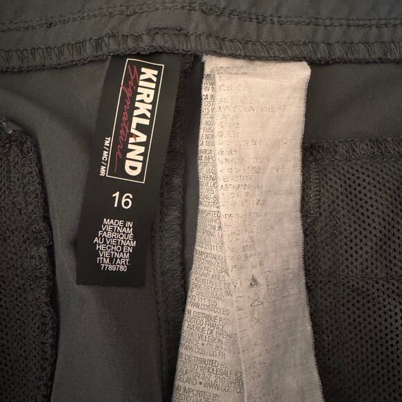 KIRKLAND Army Green Nylon Blend Quick Dry Trail Hiking Pants #212 Size 16 - Picture 4 of 4
